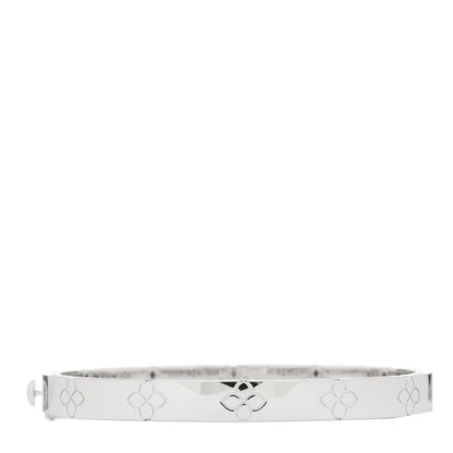 Roberto Coin 18K White Gold Diamond Medium Love in Verona Bangle Bracelet 2 of 4