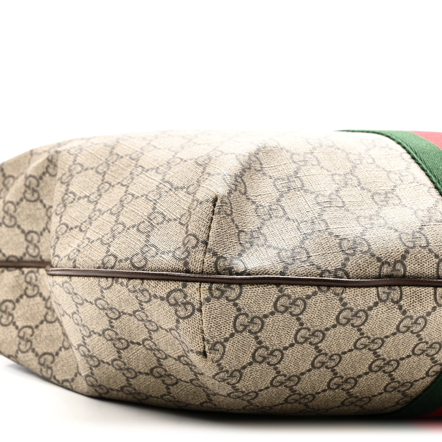 Gucci GG Supreme Monogram Web Ophidia Half Moon Hobo Brown 9 of 11