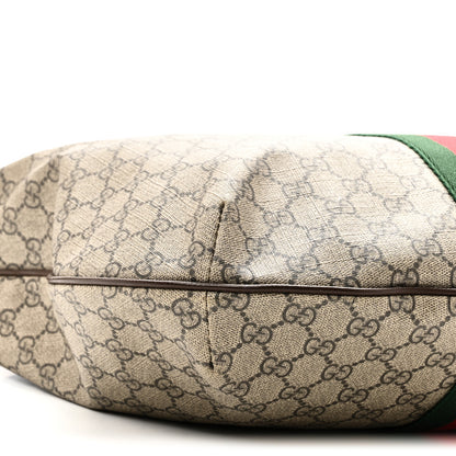 Gucci GG Supreme Monogram Web Ophidia Half Moon Hobo Brown 9 of 11