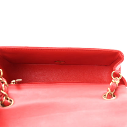 Chanel Lambskin Quilted Mini Rectangular Flap Red 5 of 13