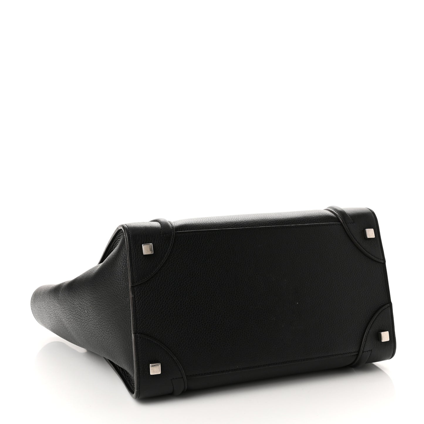 Drummed Calfskin Mini Luggage Black