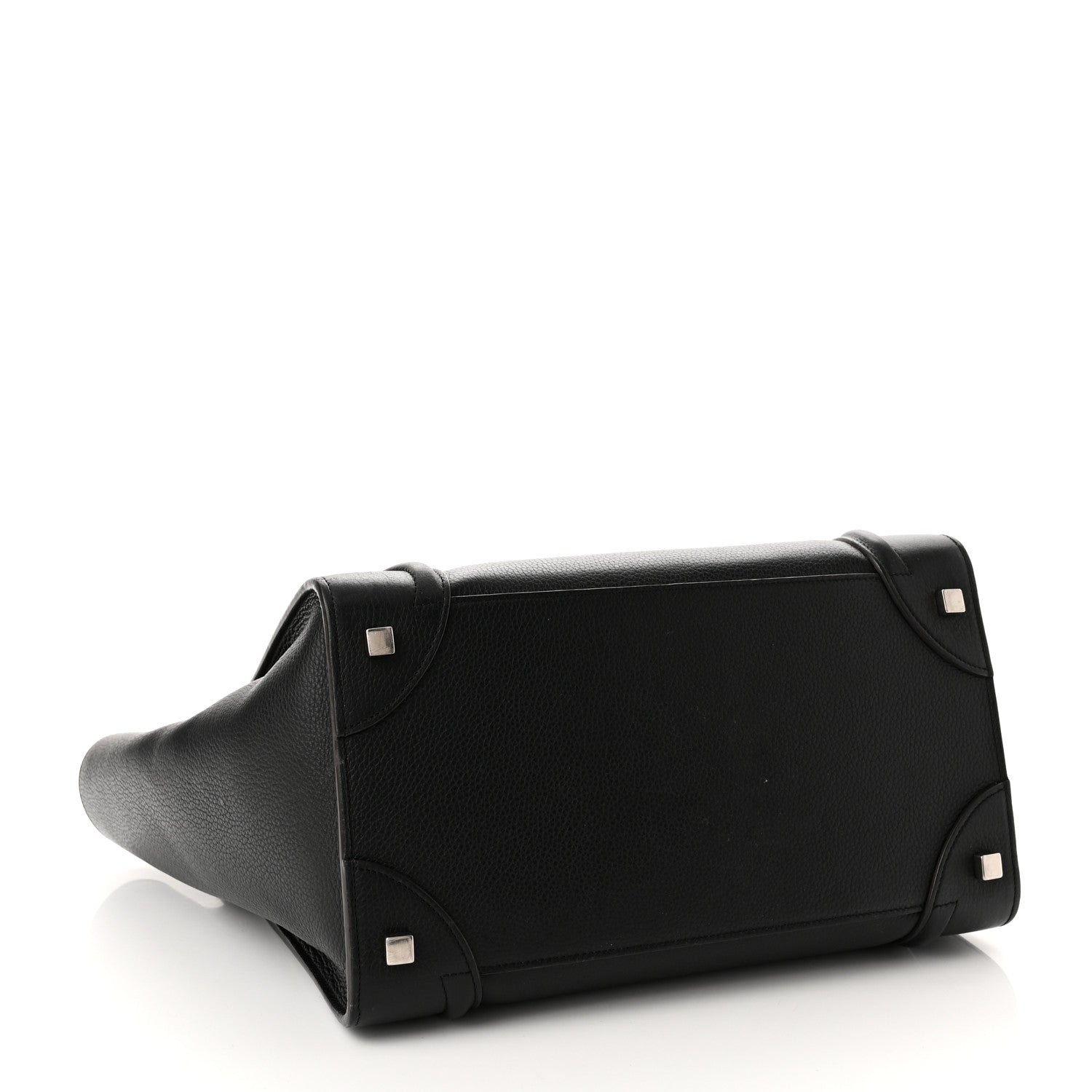 Celine Drummed Calfskin Mini Luggage Black 4 of 9