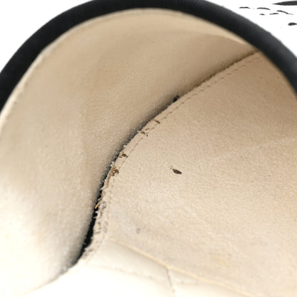 Chanel Crumpled Goatskin CC Espadrille Mules 35 White Black 9 of 10