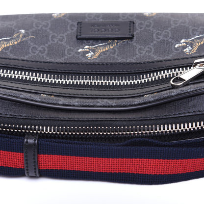 Gucci Soft GG Supreme Monogram Tigers Belt Bag Black Multicolor 12 of 12