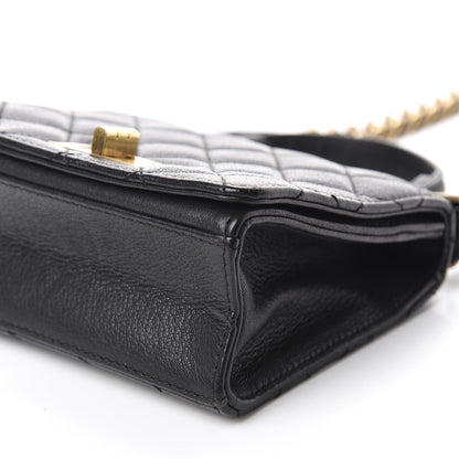 Chanel Goatskin Quilted Small Rita Top Handle Flap Black 7 of 10