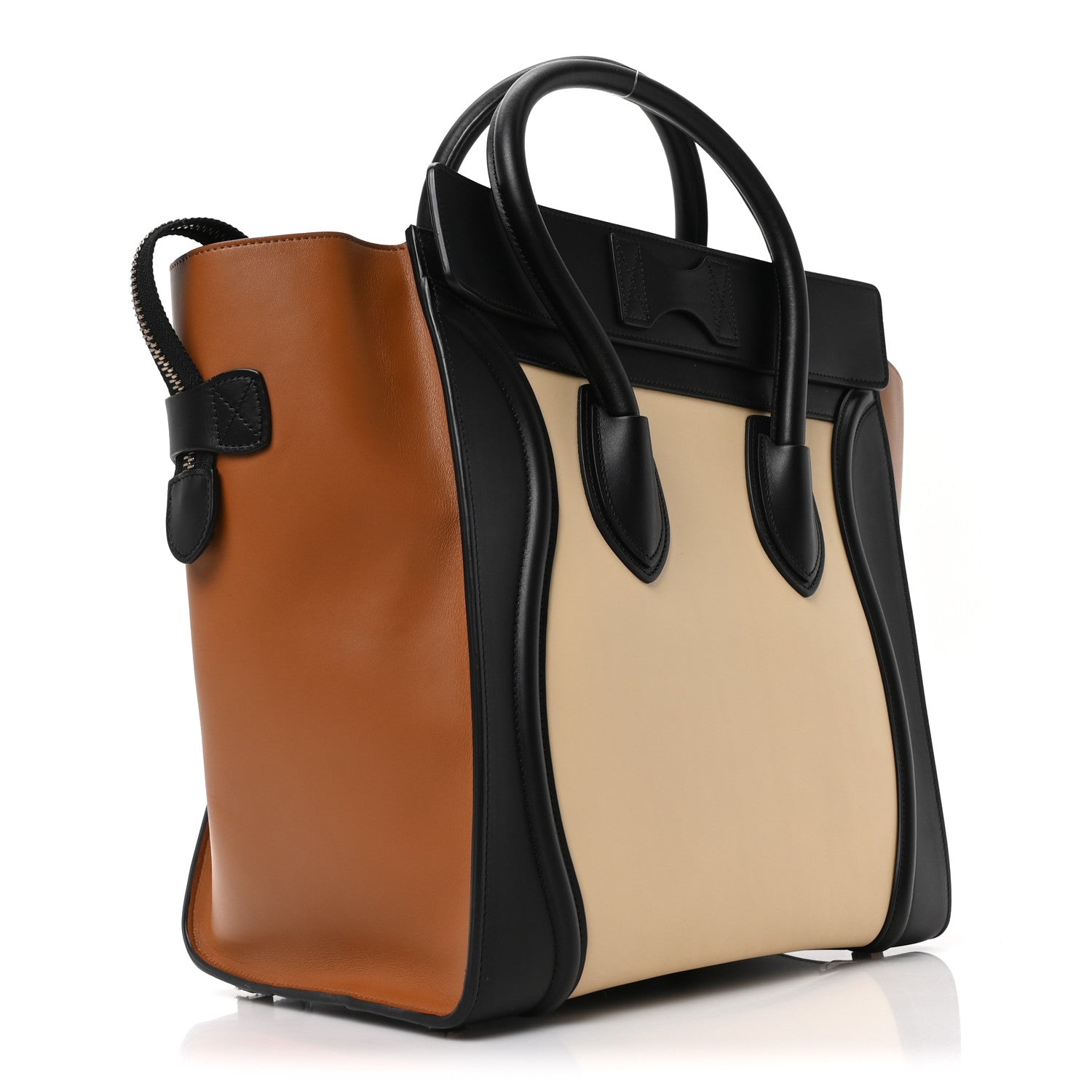 Celine Satin Calfskin Mini Tri-Color Luggage Seashell 3 of 10