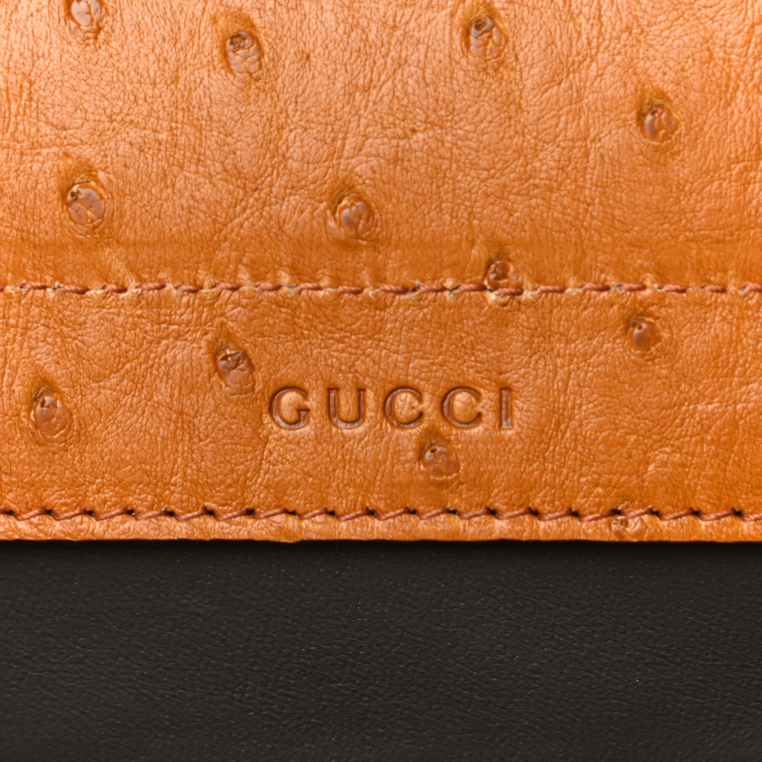 Gucci Ostrich Small Zumi Top Handle Bag Sun Oil 6 of 12