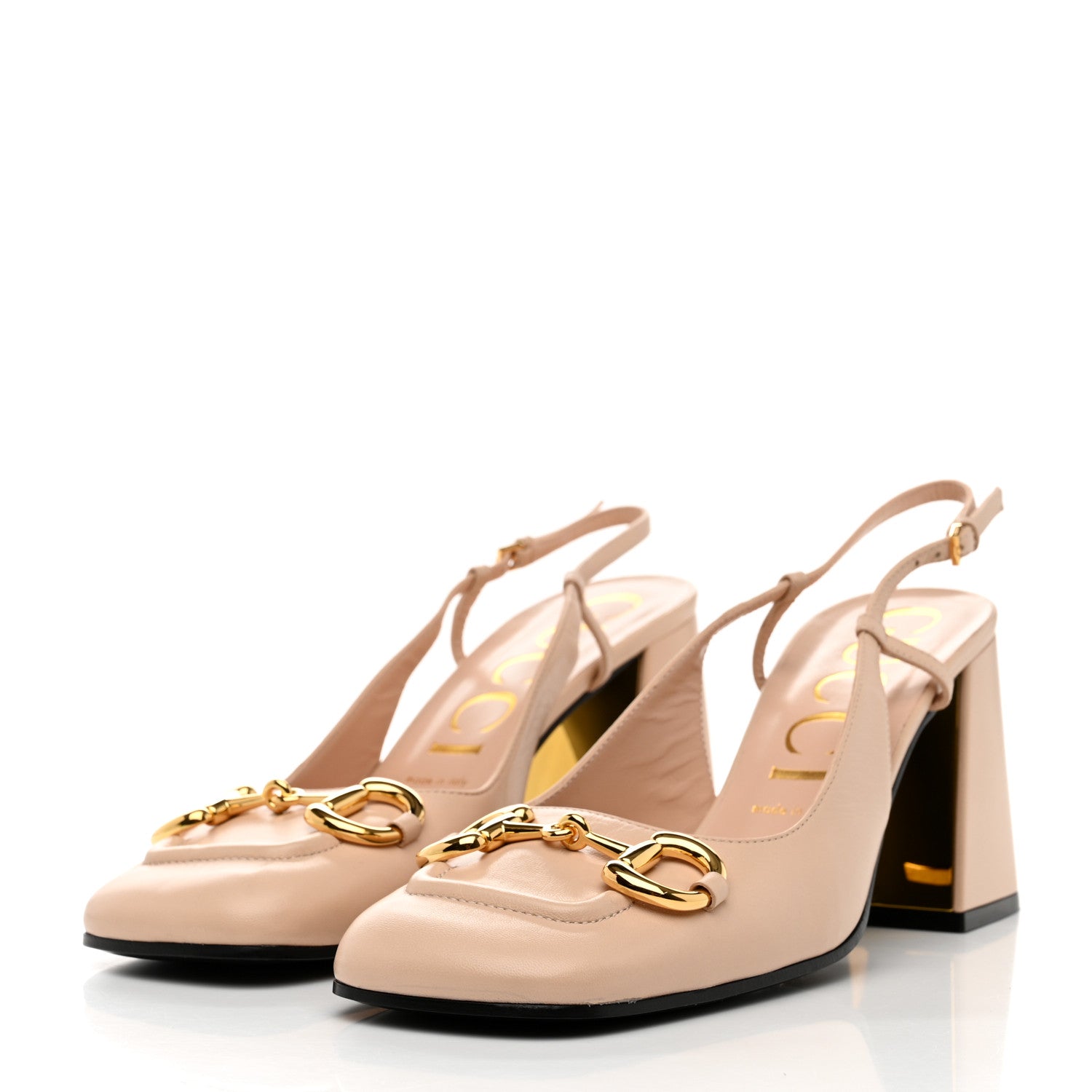 Gucci Malaga Kid Horsebit 75mm Slingback Pumps 41 Skin Rose 3 of 7
