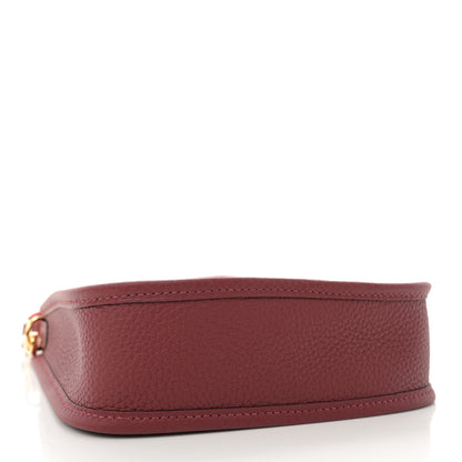 Hermes Taurillon Clemence Amazone Evelyne TPM Rouge H 4 of 11