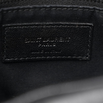 Saint Laurent Calfskin Quilted Toy Loulou Puffer Monogram Monochrome Chain Satchel Black 6 of 10