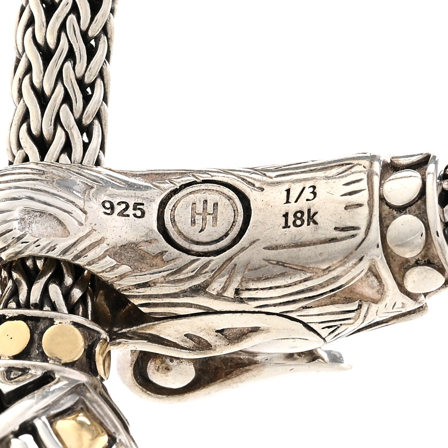 John Hardy Sterling Silver 18K Yellow Gold Legends Naga Dragon Lariat Necklace 4 of 4