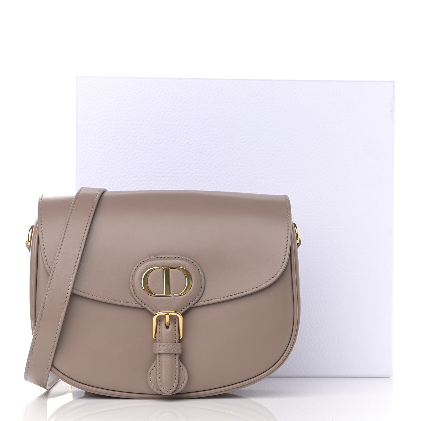 Box Calfskin Medium Bobby Flap Warm Taupe