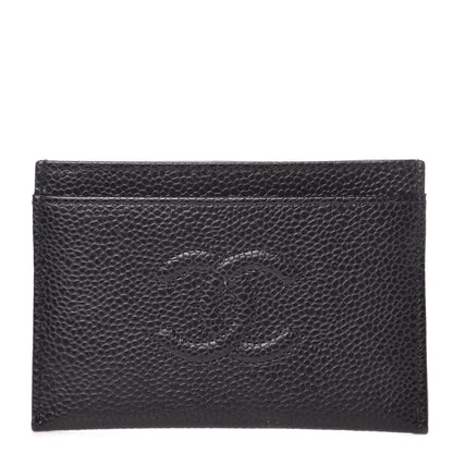 Chanel Caviar Timeless CC Card Holder Black 1 of 9