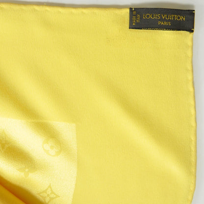 Louis Vuitton Silk Monogram Monaco Square Scarf Yellow 3 of 5