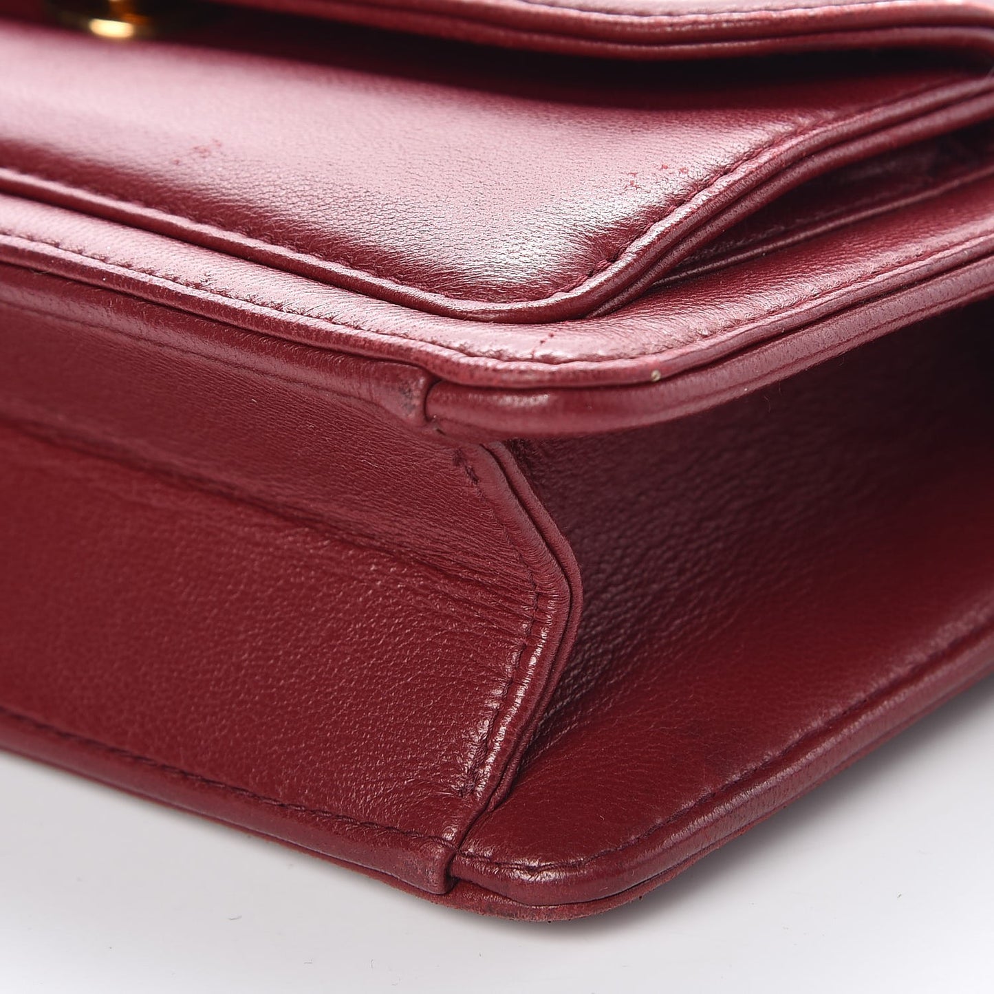 Lambskin CC Wristlet Red
