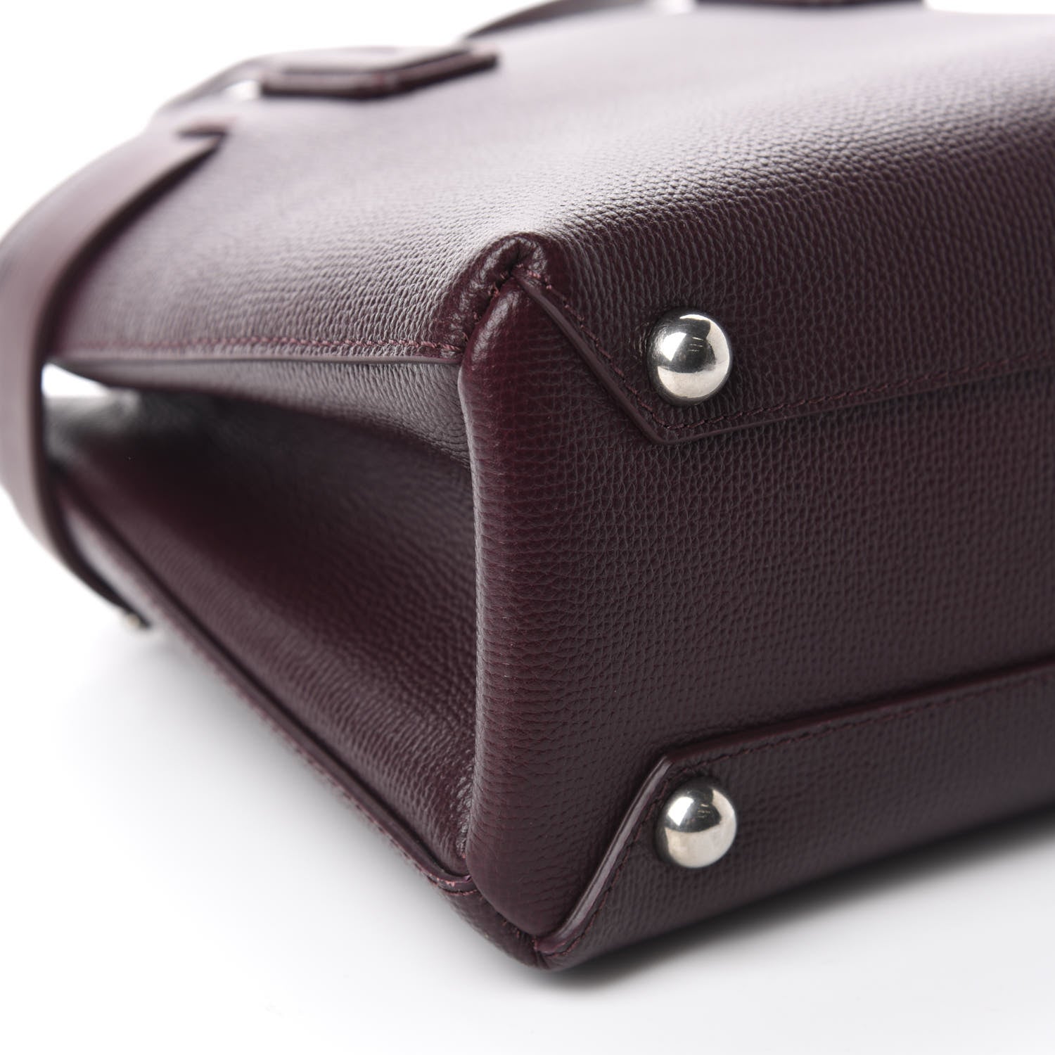 Burberry Grainy Calfskin House Check Small Banner Tote Mahogany Red 6 of 10