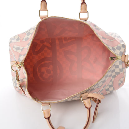 Louis Vuitton Damier Azur Tahitienne Keepall Bandouliere 50 Rose Ballerine 6 of 15