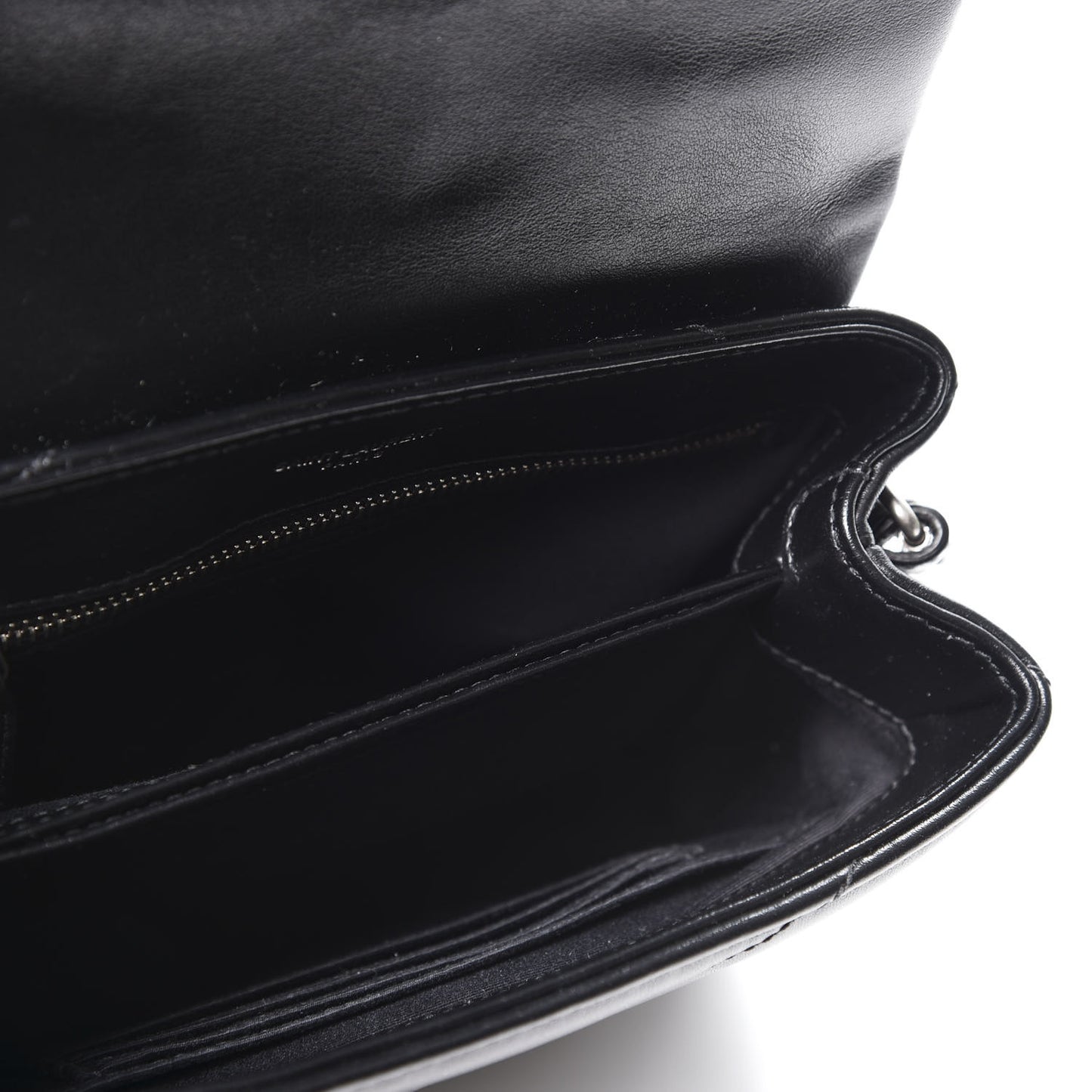 Calfskin Y Quilted Monogram Toy Loulou Crossbody Bag Black