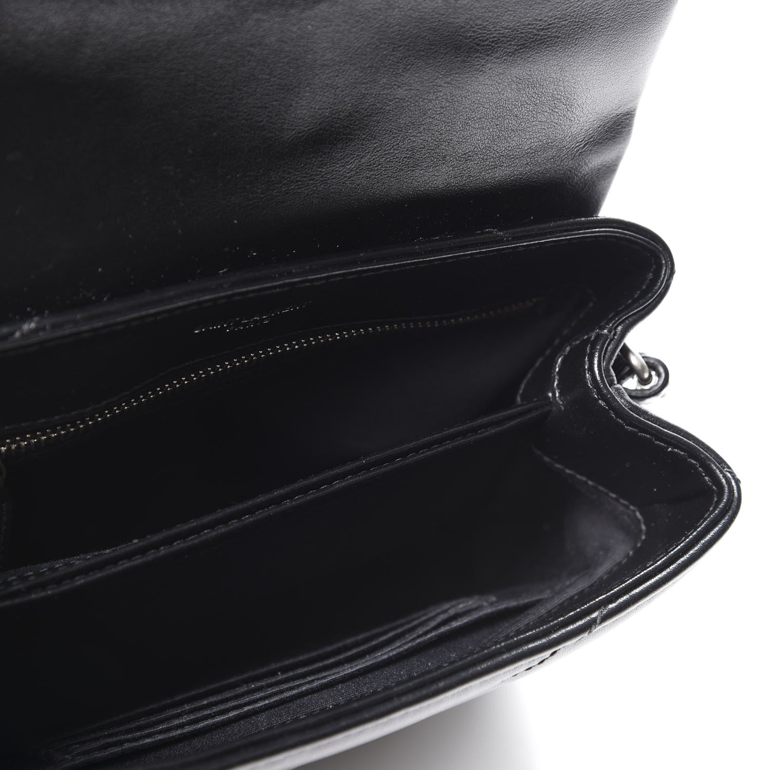Saint Laurent Calfskin Y Quilted Monogram Toy Loulou Crossbody Bag Black 4 of 11