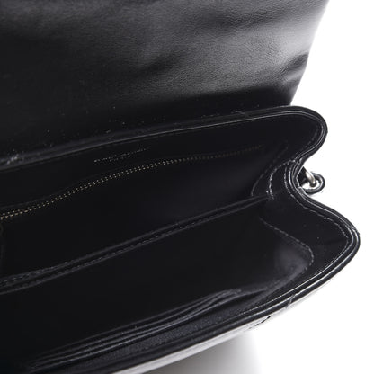Saint Laurent Calfskin Y Quilted Monogram Toy Loulou Crossbody Bag Black 4 of 11