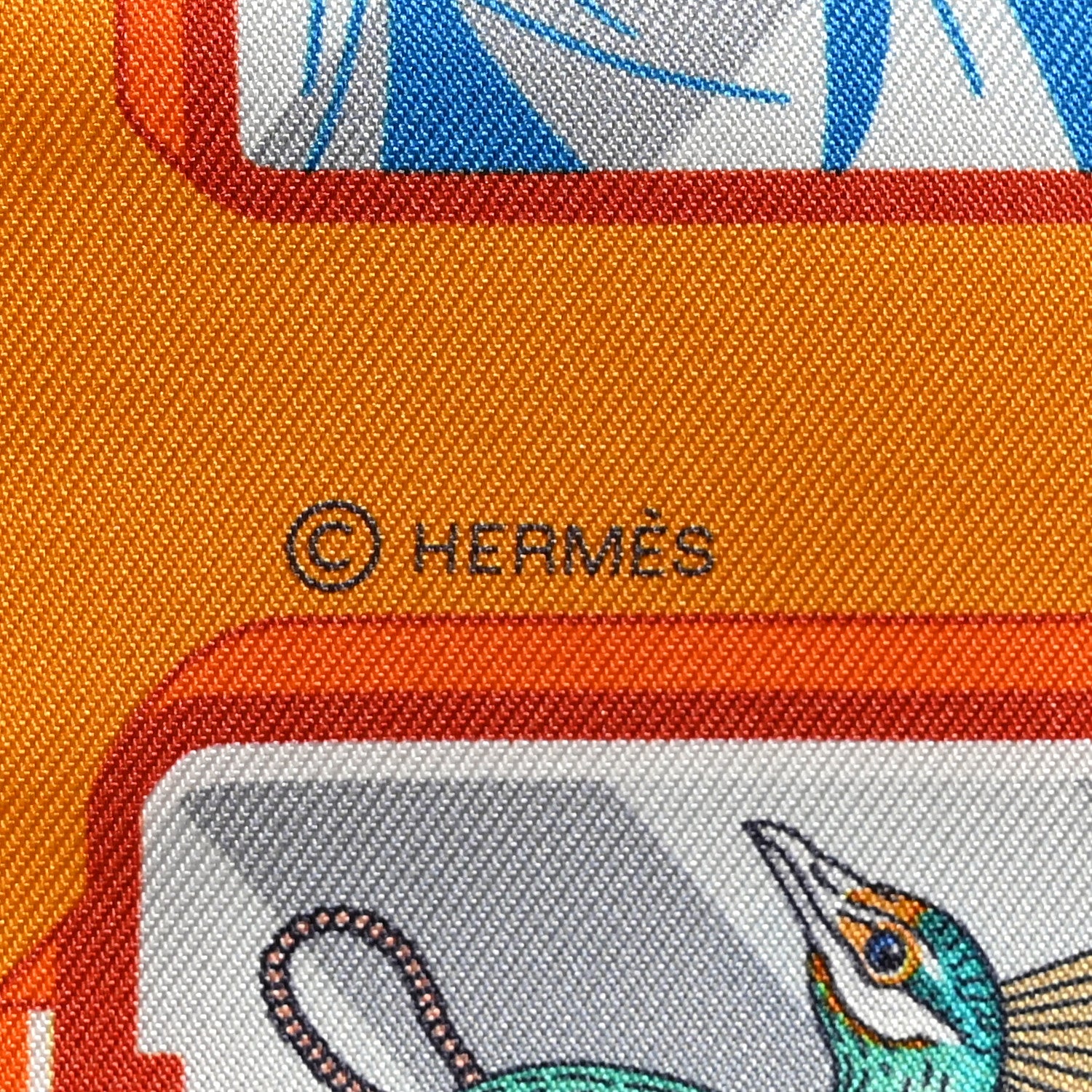 Hermes Silk Hermes Story Twilly Mangue Gris Multicolor 3 of 4