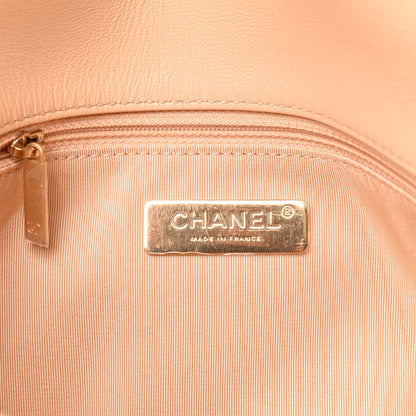 Chanel Shiny Goatskin Quilted Large Chanel 19 Flap Beige 6 of 10