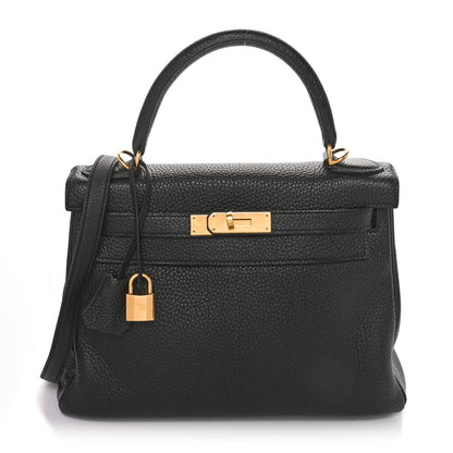 Hermes Taurillon Clemence Kelly Retourne 28 Black 1 of 10