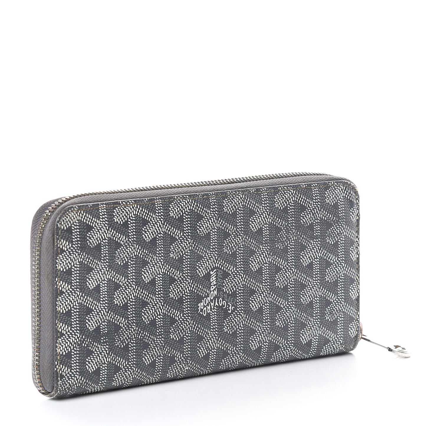 Goyardine Matignon Zip Around GM Wallet Grey