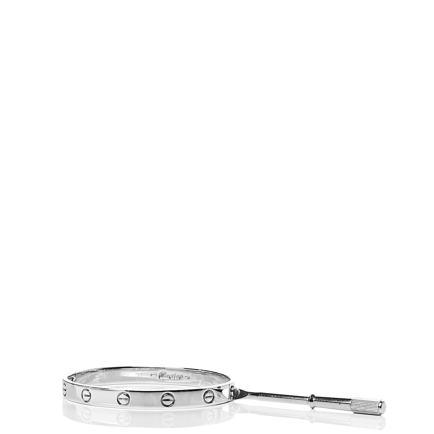 18K White Gold LOVE Bracelet 17