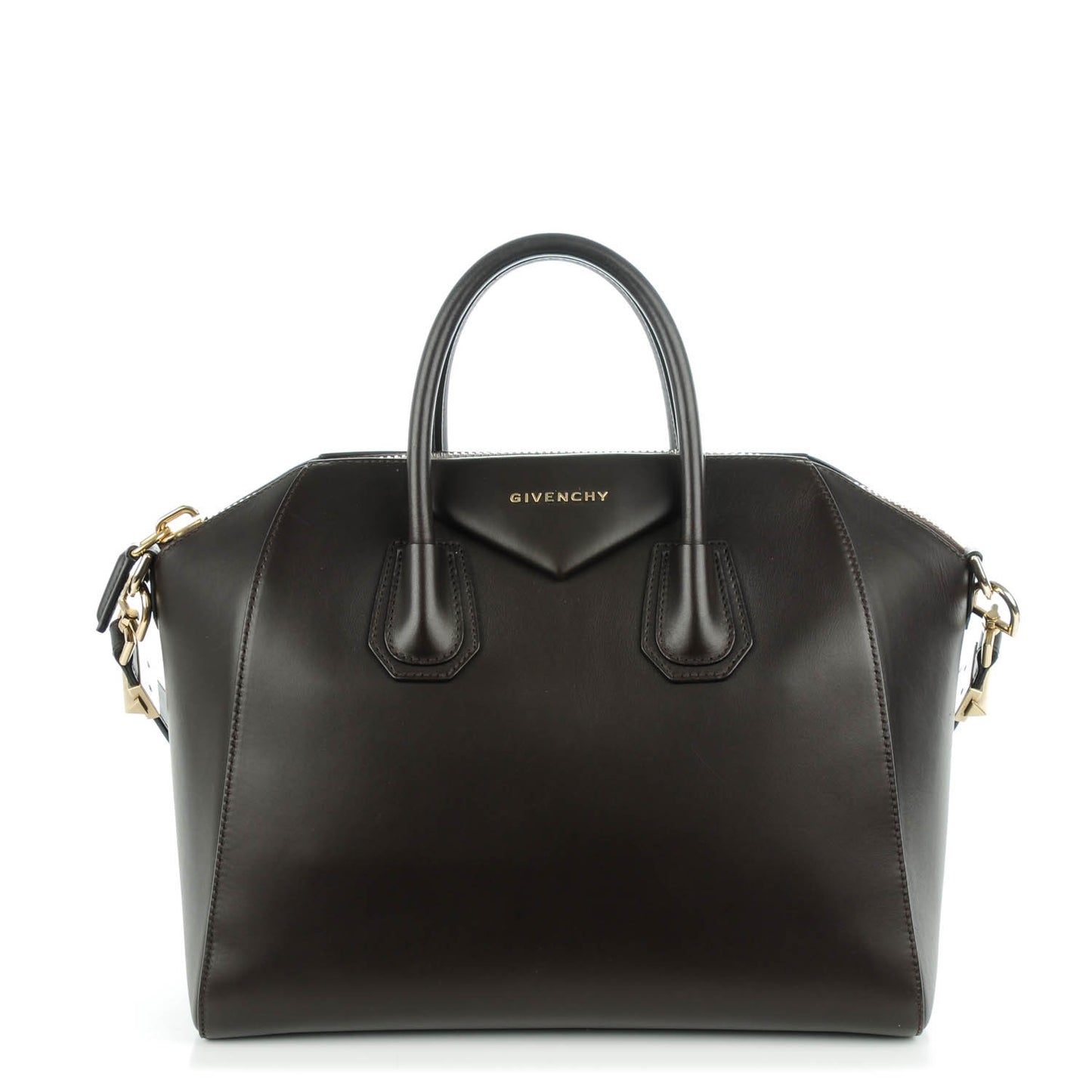 Buffed Calfskin Medium Antigona Dark Brown