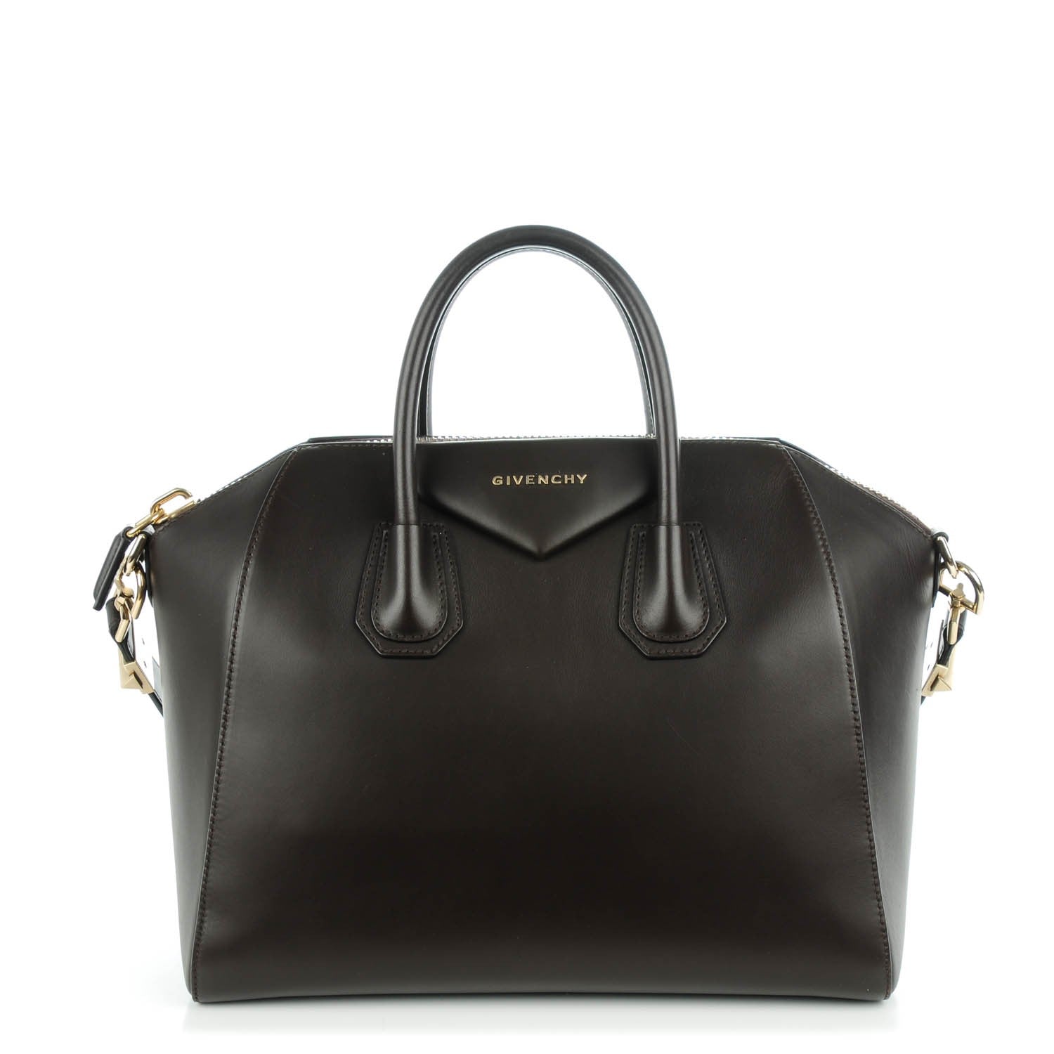Givenchy Buffed Calfskin Medium Antigona Dark Brown 1 of 7