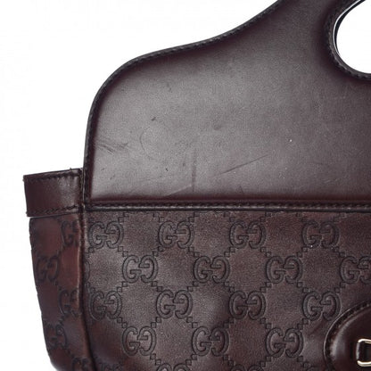 Gucci Guccissima Large Punch Top Handle Tote Dark Brown 8 of 15