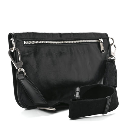 Gucci Fluffy Calfskin Morpheus Messenger Bag Black 3 of 12