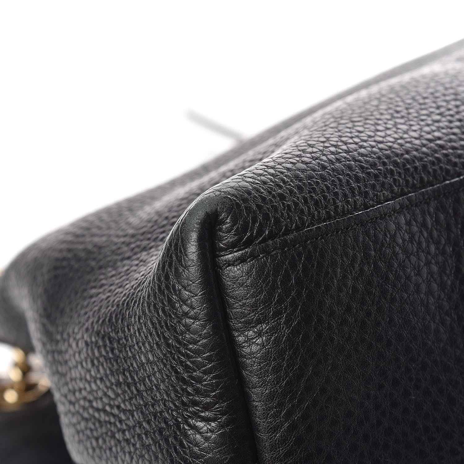 Gucci Pebbled Calfskin Medium Soho Chain Shoulder Bag Black 12 of 15