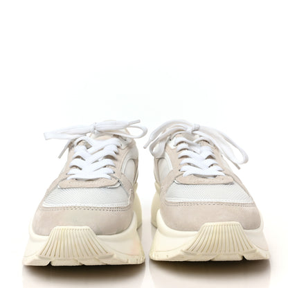 Jimmy Choo Neoprene Women LandonLow Top Sneakers 39 Grey White 2 of 8