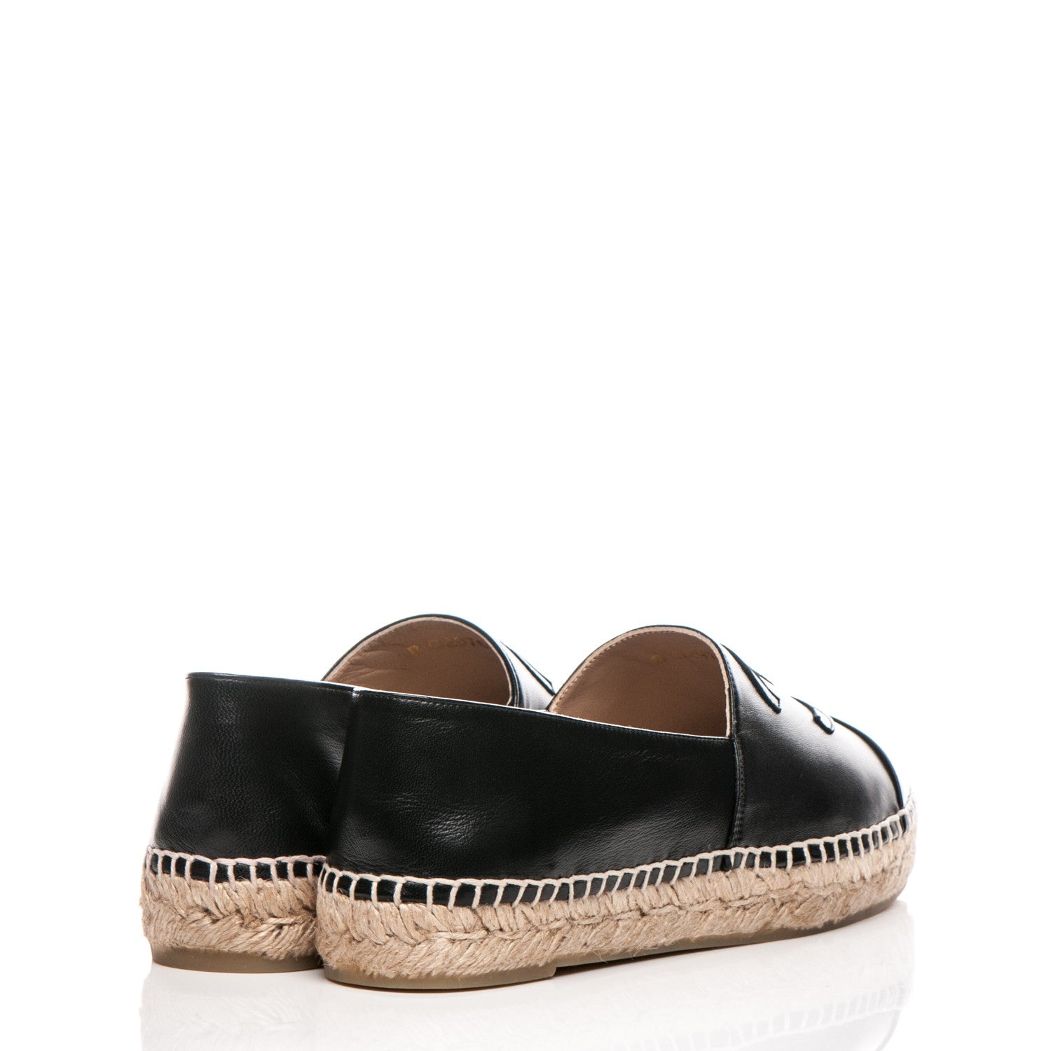 Chanel Lambskin CC Espadrilles 38 Black 4 of 7