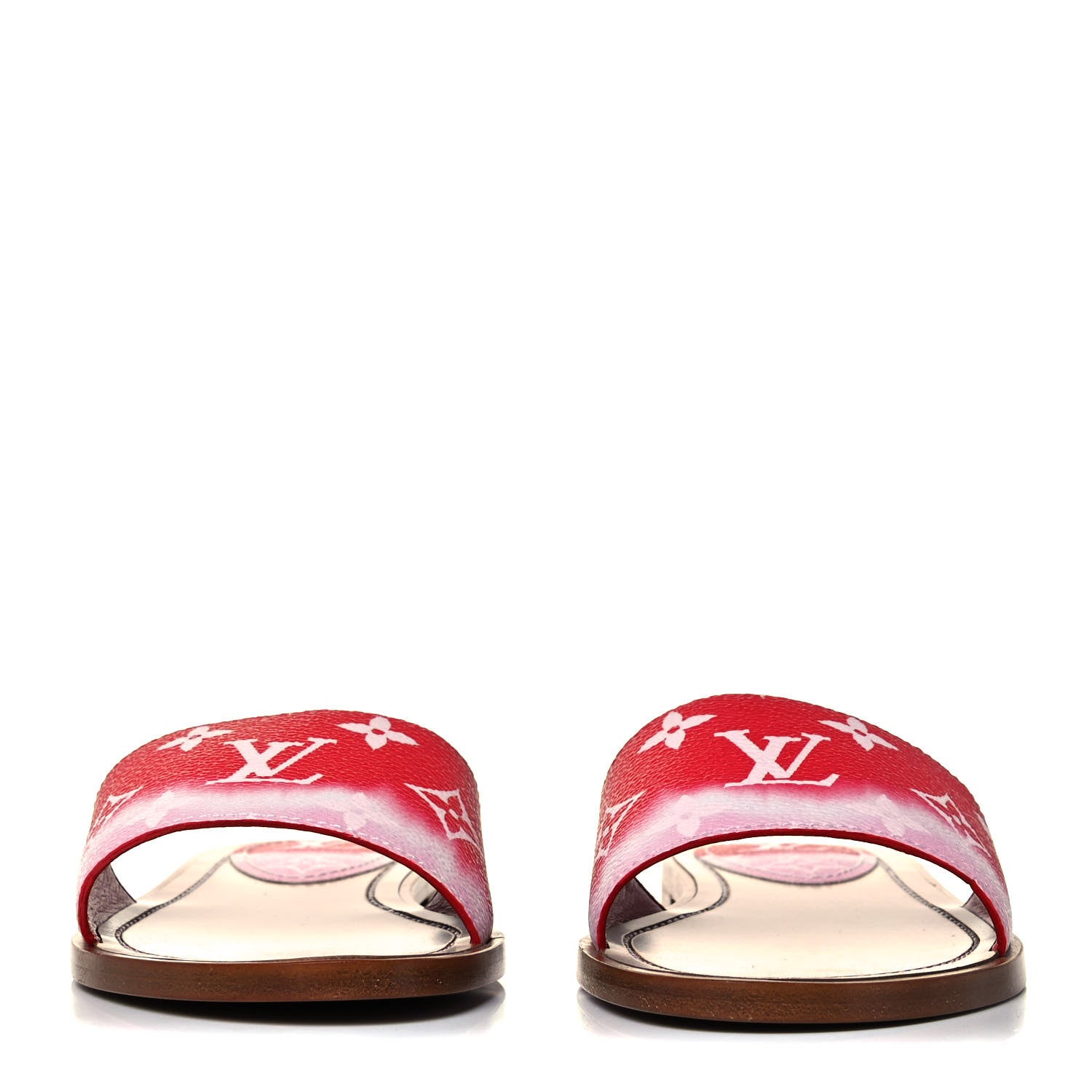 Louis Vuitton Monogram Escale Lock It Flat Mule 37 Rouge 2 of 7