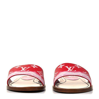 Louis Vuitton Monogram Escale Lock It Flat Mule 37 Rouge 2 of 7