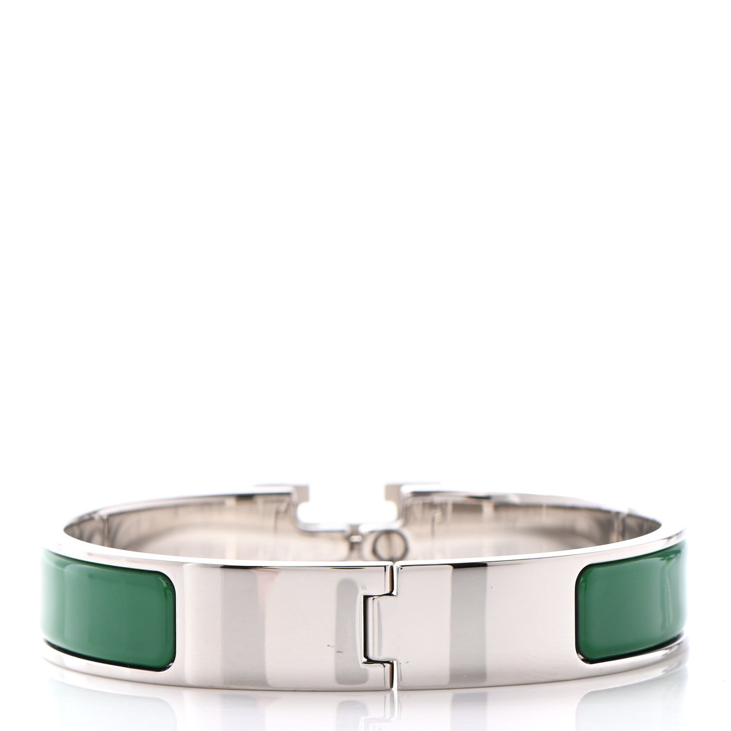 Hermes Enamel Narrow Clic Clac H Bracelet PM Vert Bengale 3 of 6
