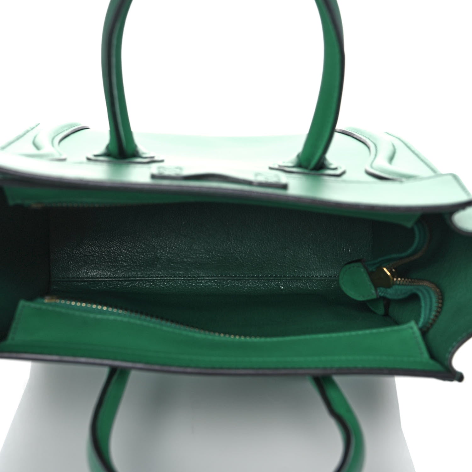 Celine Smooth Calfskin Nano Luggage Grass 5 of 9