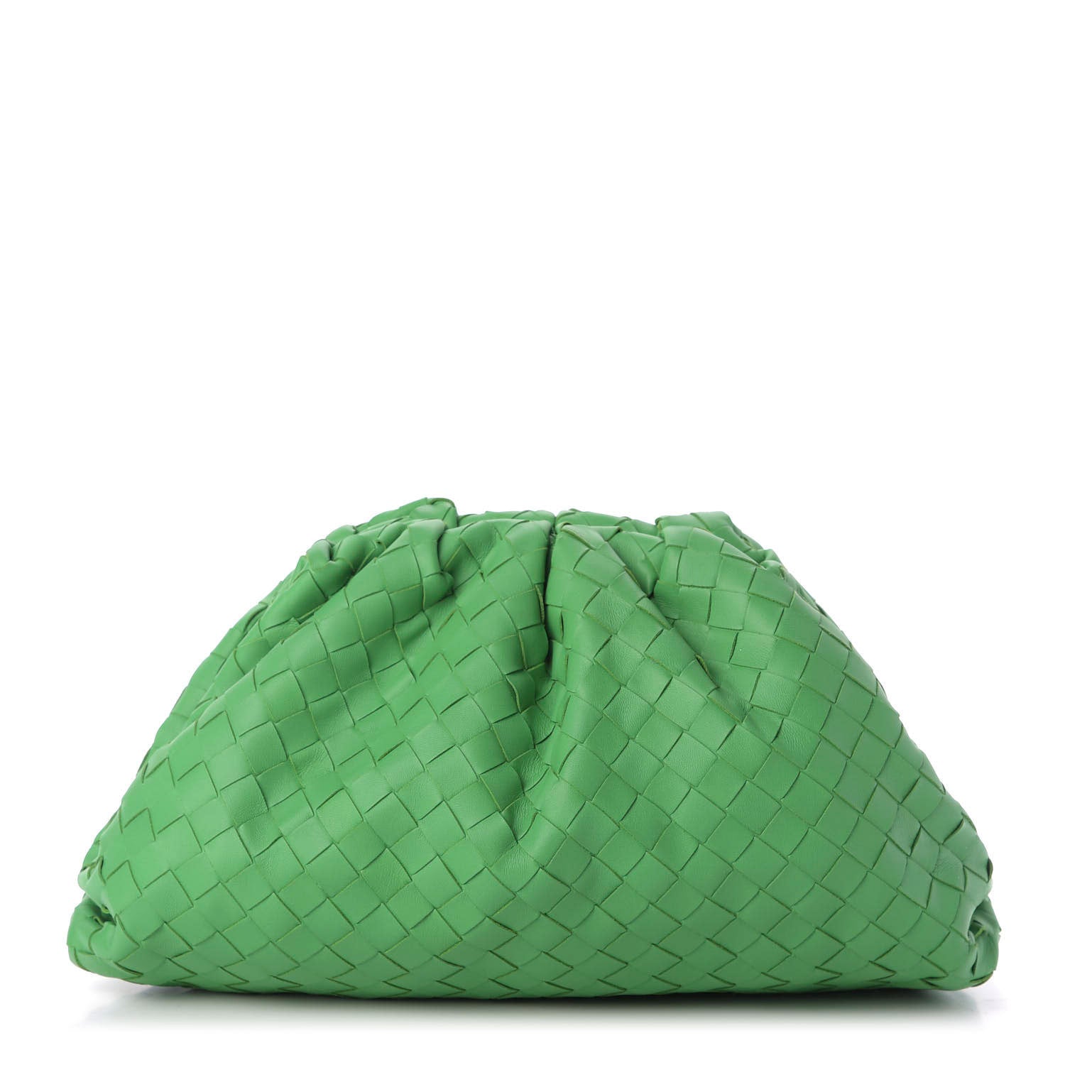 Bottega Veneta Nappa Maxi Intrecciato The Pouch Oversized Clutch Green 1 of 9