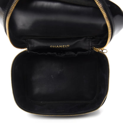 Chanel Patent Vanity Cosmetic Case Black 5 of 12