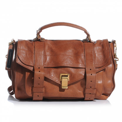 Proenza Schouler Lambskin PS1 Medium Satchel Saddle 1 of 8