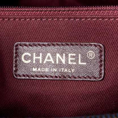 Chanel Patent Goatskin Quilted Small CC Eyelet Tote Blue 9 of 15