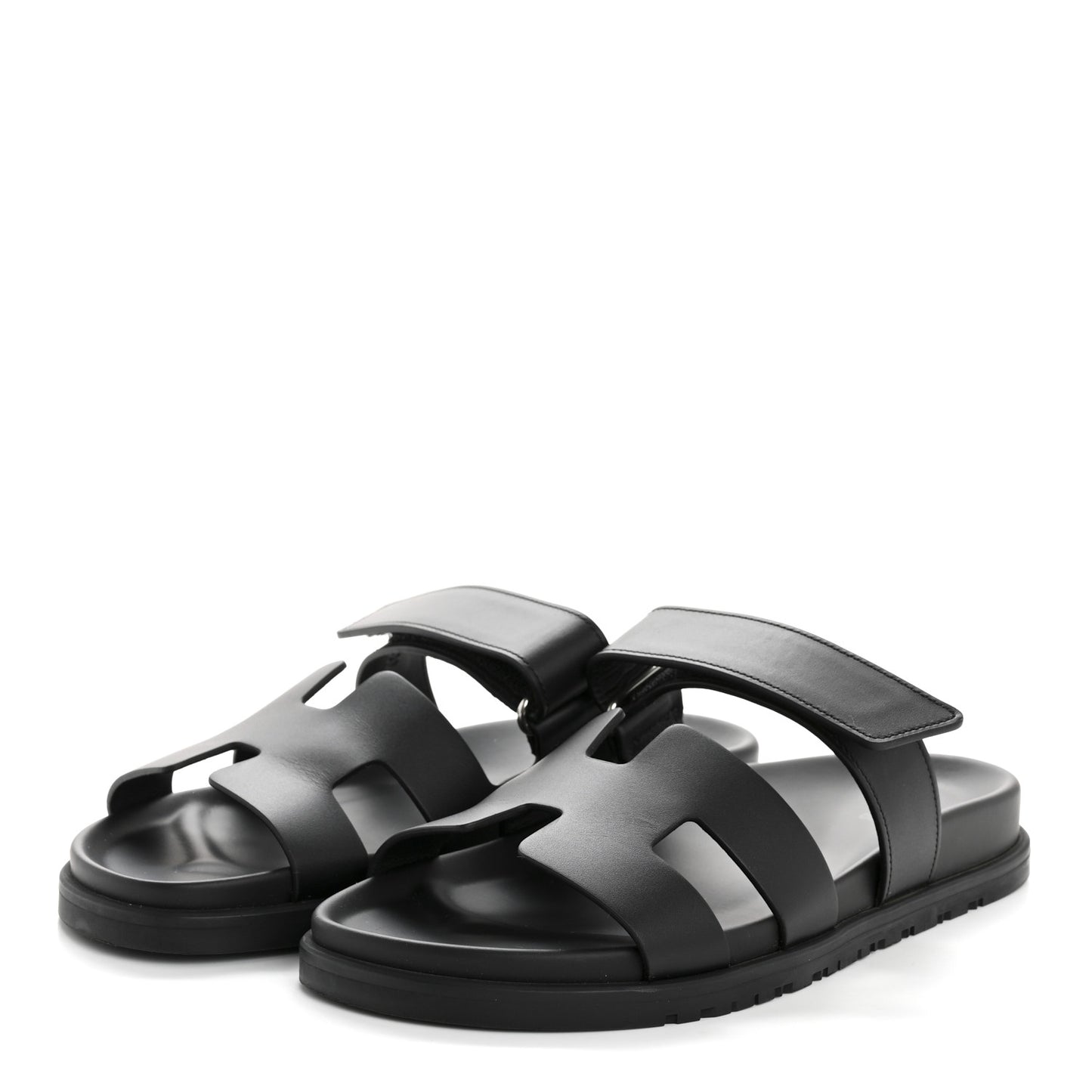 Calfskin Womens Chypre Sandals 39.5 Black