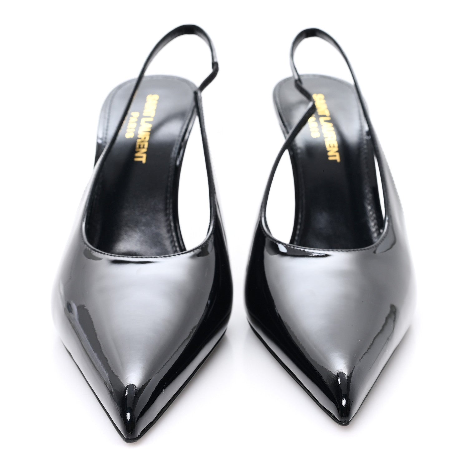 Saint Laurent Vernice Grupy Kendall 90mm Slingback Pumps 37 Black 3 of 10