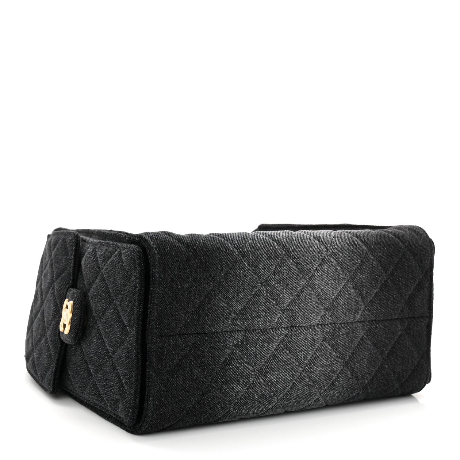 Chanel Washed Denim Quilted Small Chanel 25 Handbag Black 4 of 10