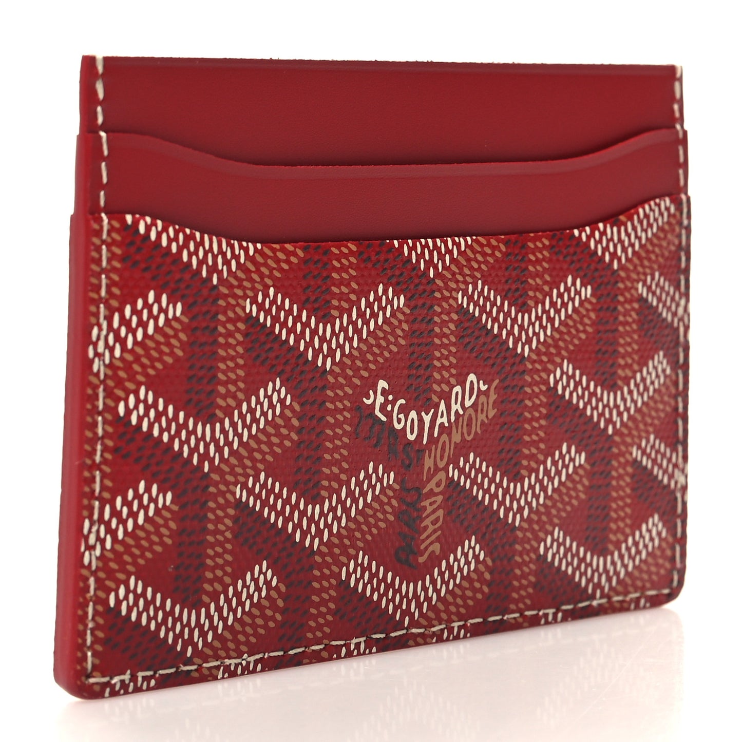 Goyardine Saint Sulpice Card Holder Red