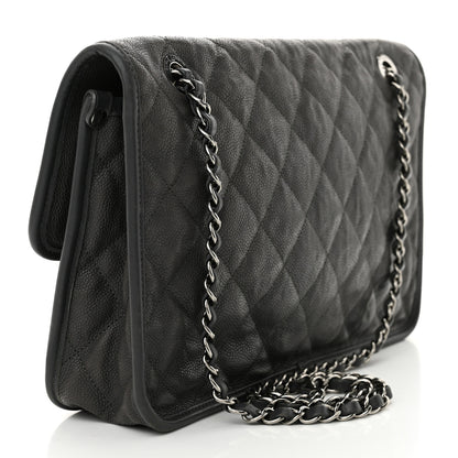 Chanel Caviar Quilted Large French Riviera Flap Dark Grey 3 of 12