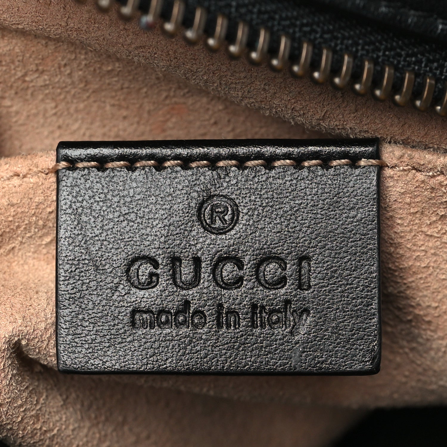 Gucci Calfskin Matelasse Mini GG Marmont Chain Shoulder Bag Black 6 of 9